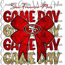 Sublimation Transfer 49ers Bow Football Ready to Press Paper Ink Heat Transfer