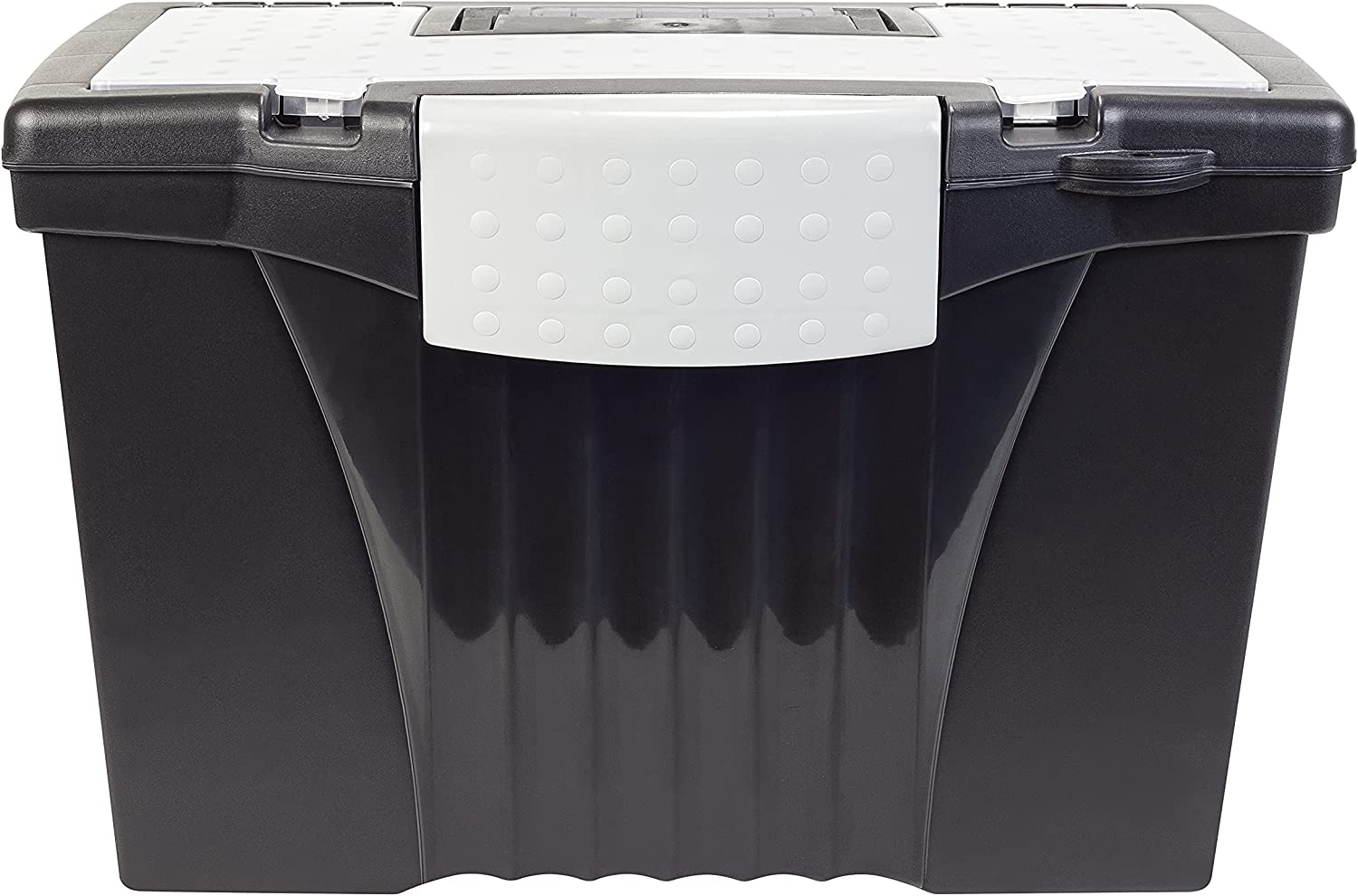 Storex Legal File Box with Organizer Lid Plastic Office File Storage