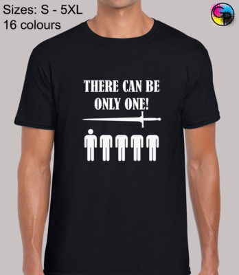There Can Be Only One Classic Movie Highlander Regular T-Shirt für Herren