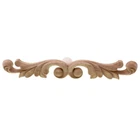 Vintage Unpainted Wood Carved Decal Corner Onlay Applique Frame For Home Decor