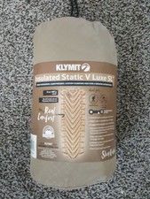 Klymit Insulated Static V Luxe Sleeping Pad Red 06lird01d For Sale Online Ebay