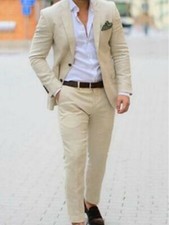 Light Beige Custom Made Men Suit,Tailored Wedding Men Suits,Bespoke Men Tuxedo