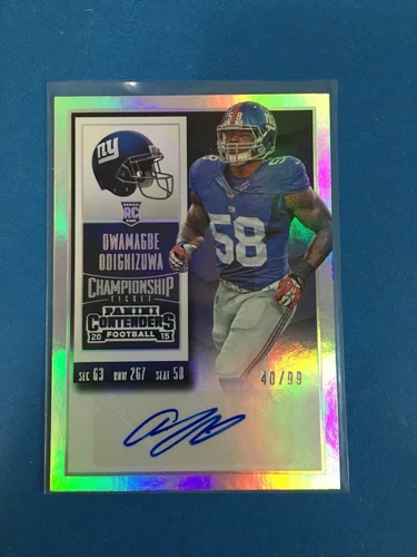 F143,500 2015 Contenders Championship Ticket #128A Owamagbe Odighizuwa AUTO/99