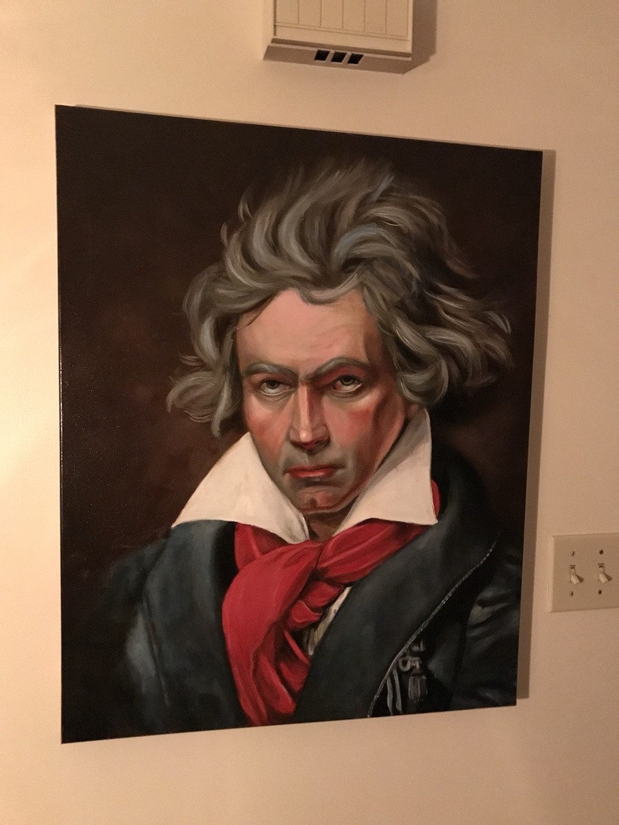 beethoven original oil painting fine art 24x30 | eBay