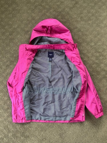 GapKids Girls Jacket Pink Windbreaker Hoodie Small UK 6-7YRS 120/64 - Picture 9 of 11