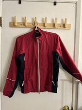 Vintage Nike Silver Tag Womens Running Track Zip Up Jacket Activewear Red Sz S