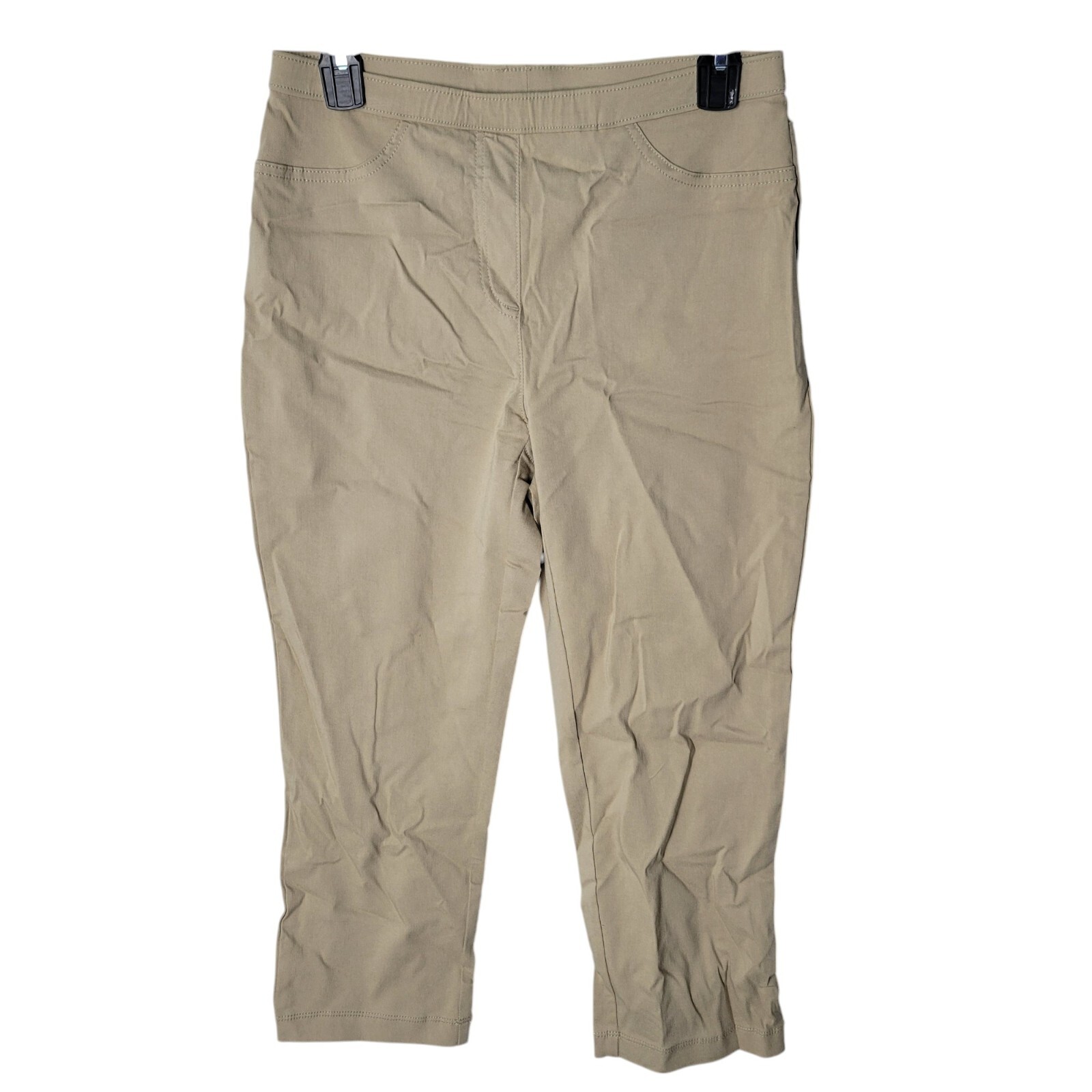 Basic Editions Womens Size S Tan Solid Pull On Kh… - image 1