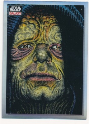 THE EMPEROR UP CLOSE 2023 TOPPS CHROME STAR WARS GALAXY REFRACTOR #10 MINT