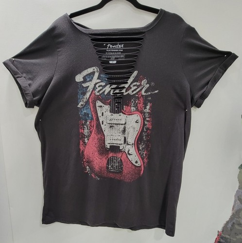 Fender Women's T-shirt Cutouts V Front