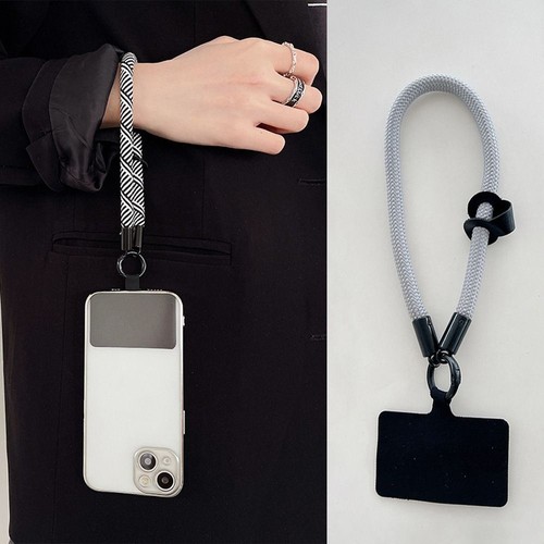 Candy Colors Phone Lanyard Keychain Wrist Hanging Rope Phone Accessories