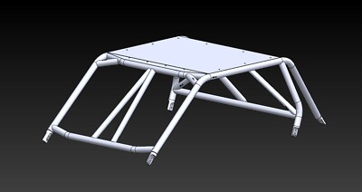 POLARIS RZR XP1000 / Turbo S 2 SEAT FLAT ROOF ROLL CAGE WELD IT YOURSELF