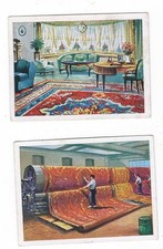 25/130 SAMMELBILD WEBEN TEPPICH -DAMENZIMMER HALBMONDTEPPICH RIESENZYLINDER 