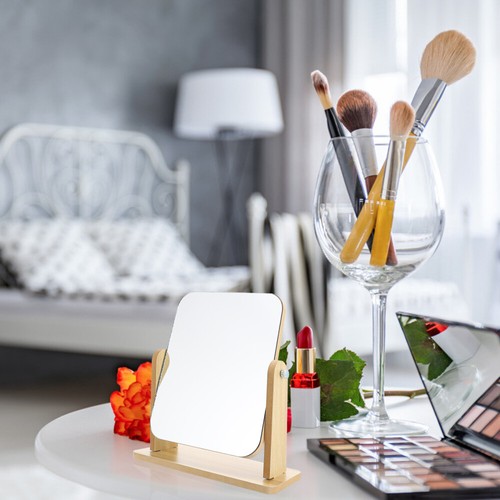 Rotating Vanity Mirror Makeup with Stand Mirrors for Bedroom Travel - 第 11/12 張圖片