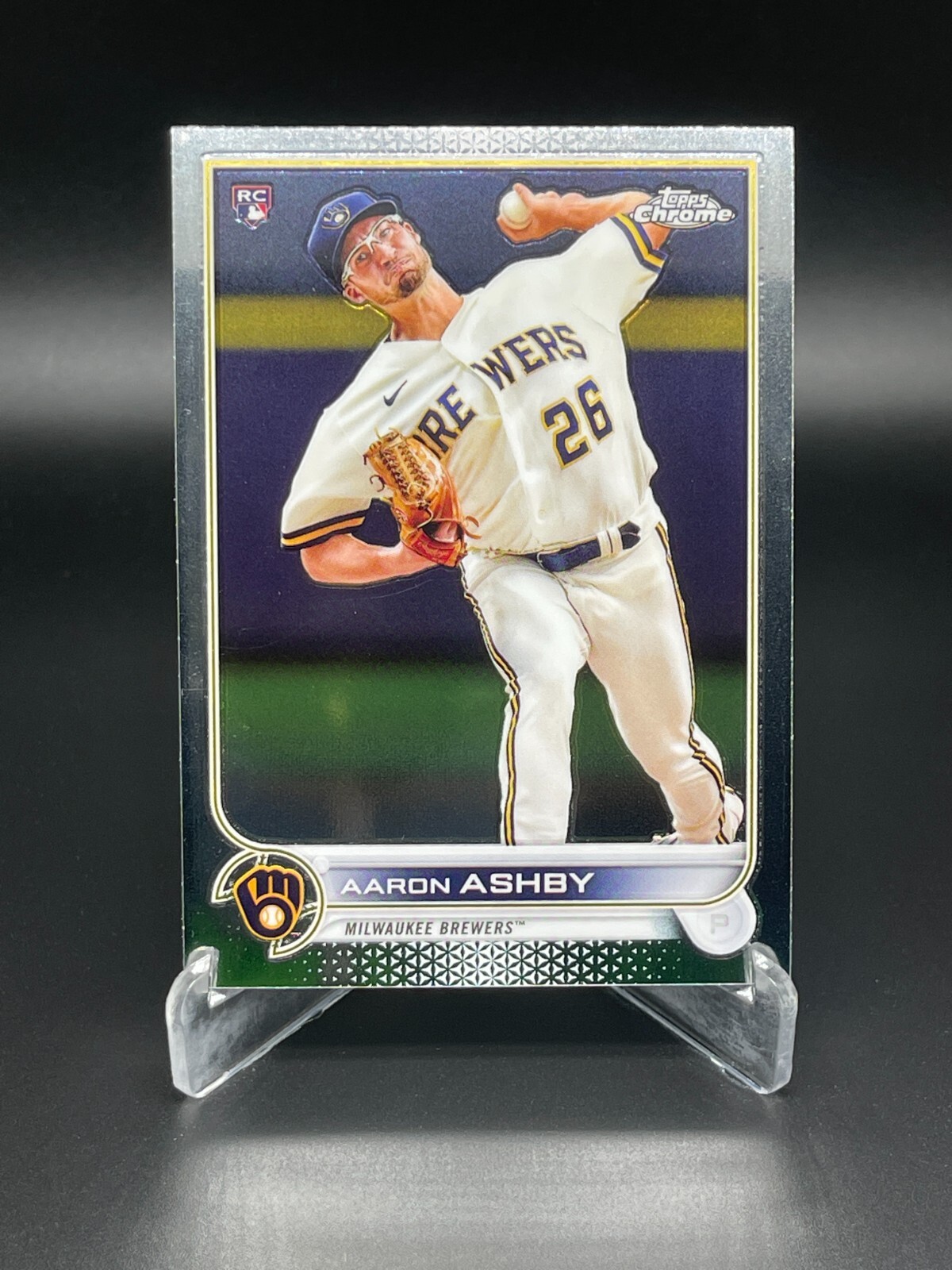 2022 Topps Chrome AARON ASHBY Base #80 Rookie RC MILWAUKEE BREWERS - Free Ship