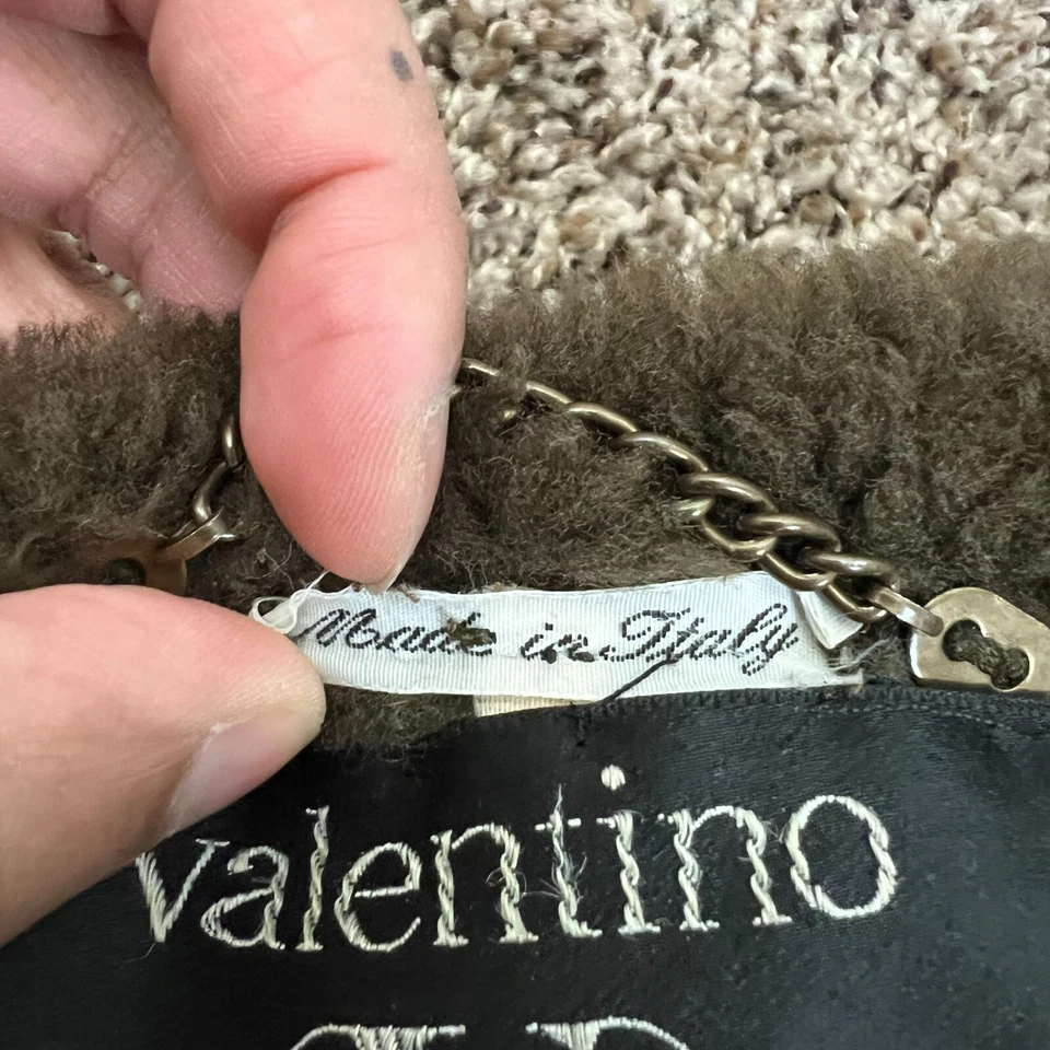 Abrigo Vintage Valentino Piel Gamuza Cuero de Oveja Hecho en Italia Talla 46 Foto 4 de 4