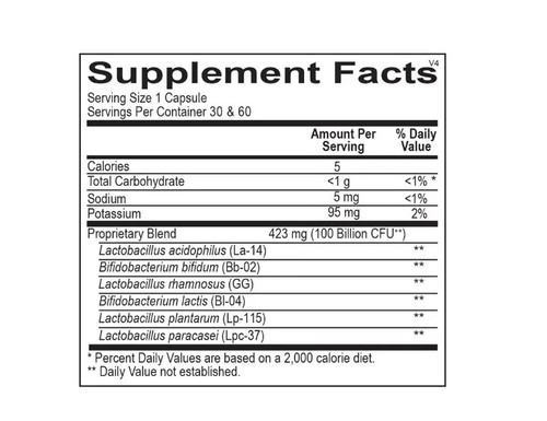 Ortho Molecular Ortho Biotic 100 Billion CFU Supplement 60capsules - Picture 2 of 2
