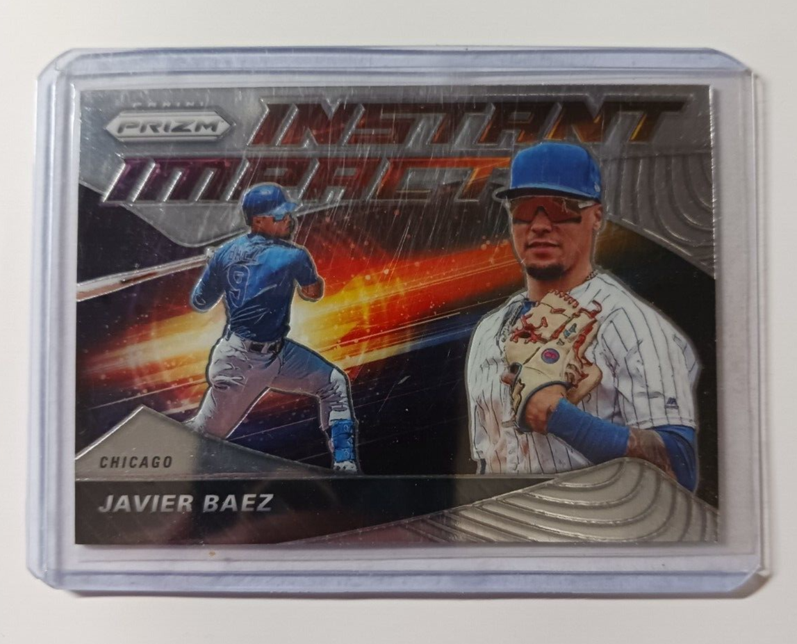 2020 Panini Prizm Javier Baez Instant Impact Baseball Card - Chicago Cubs Collectible - Premium Trading Card for MLB Fans and Collectors