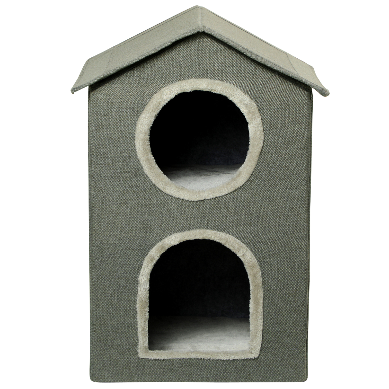 Casetta Benessere PawHut per Gatti con Cuscini Morbidi 42x46x59.5cm