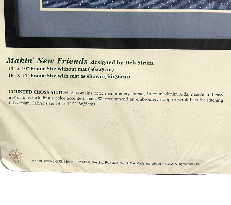 Kit Punto de Cruz Contado Dimensiones Makin' New Friends Muñecos de Nieve 8570 De Colección 1998 Foto 3 de 4