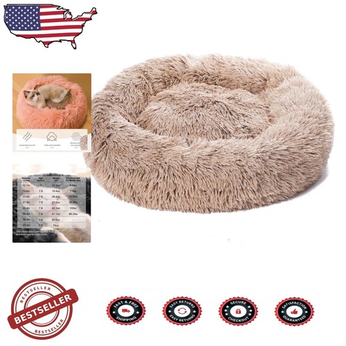 48-Inch Plush Cat Bed and Dog Bed - Self-Warming, Machine Washable, Cozy Comfort