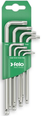Felo L-Wrench Set 8-pcs. Long TORX  Ballend T 9 - T 40 / 00034808011