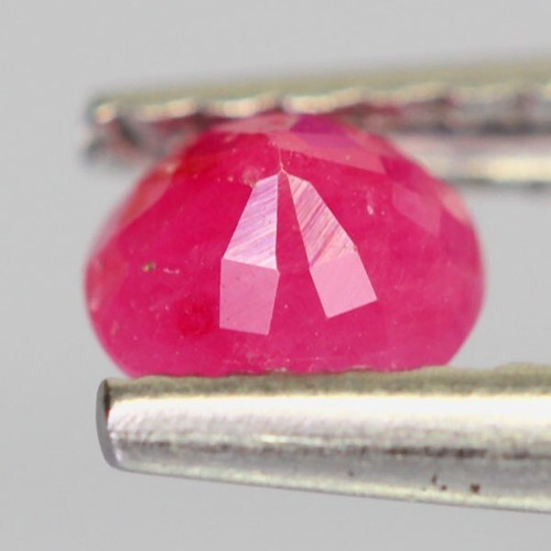0.59Cts Unheated Untreated Pinkish Red Round Shape Burmeese Ruby Loose Gemstone - Picture 8 of 9