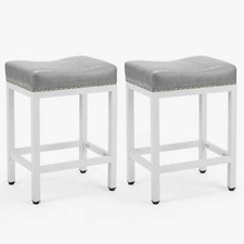 HOMEFLA Modern Counter Height Bar Stools Set of 2, 24 Inch Barstools with Base