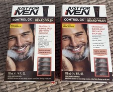 2 NIP Just For Men Control GX Grey Reducing Beard Wash 4 FL Oz Each