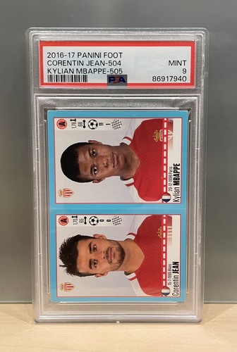 2016 PANINI FOOT CORENTIN JEAN-504/KYLIAN MBAPPE-505 ROOKIE RC PSA 9
