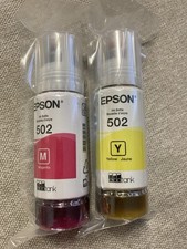 Epson 502 ecotank Ink lot Magenta Yellow 01/2027 Genuine New