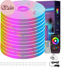 50FT RGB Neon Rope Lights, Outdoor Led Strip Lights Waterproof IP67 with Remote