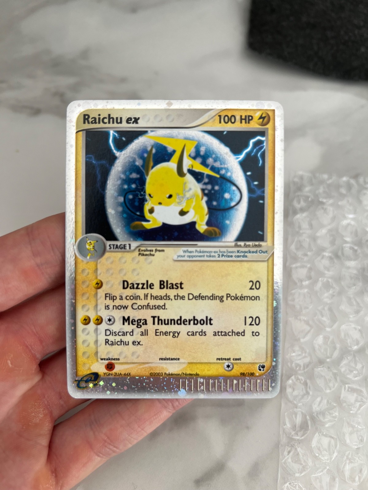 Pokemon Raichu ex Sandstorm Holo Card 98/100 Mint Super Clean