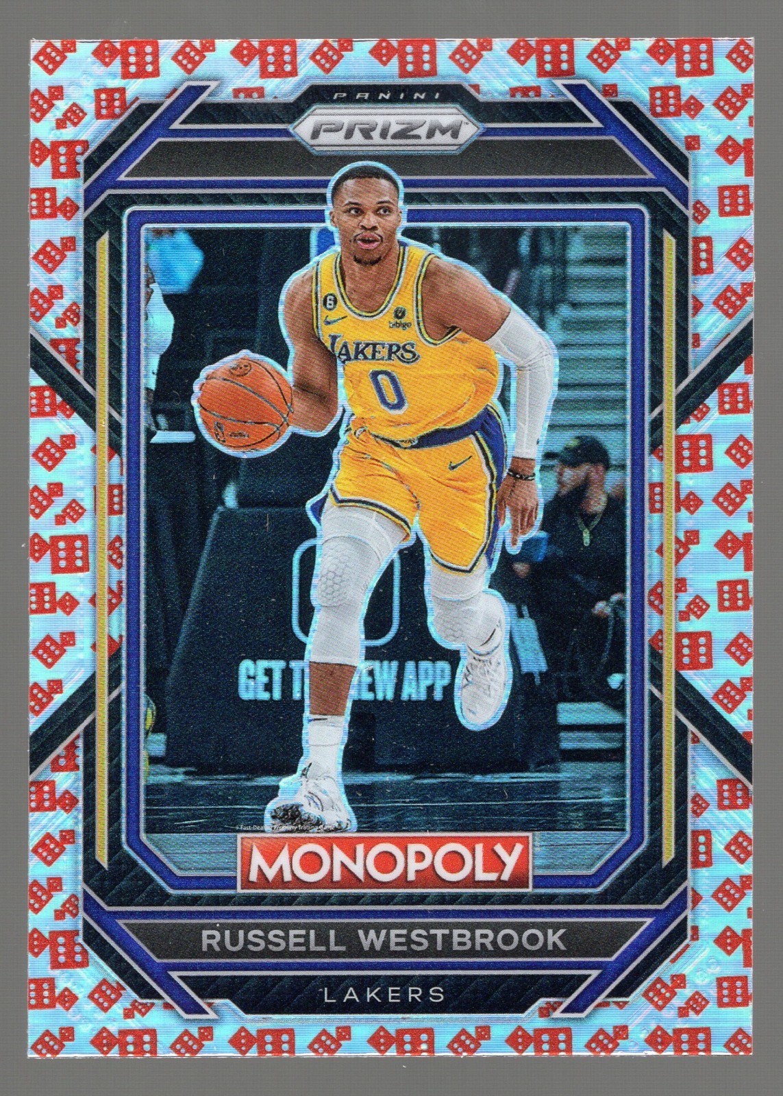 2022-23 Prizm Monopoly Russell Westbrook Red Dice SP #42 Lakers