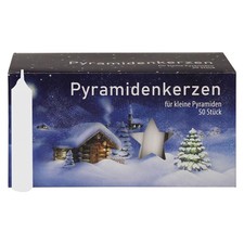 6er Pack Ebersbacher Pyramidenkerzen klein, Wei&szlig; (&Oslash; x H) 14 x 74 mm 300 St&uuml;ck