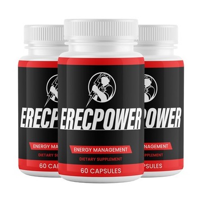 (3 Pack) Erecpower Male Health Capsules to Boost Stamina & Energy 60ct