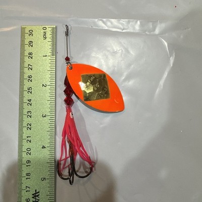 Luhr Jensen Size 6 Orange/Copper Fishing Spinner 