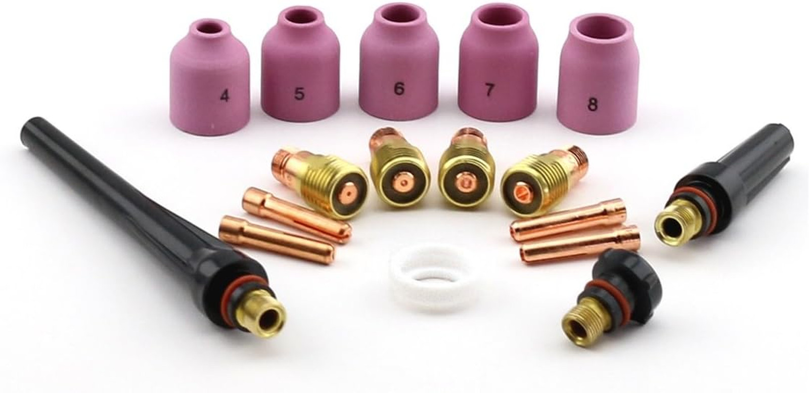 TIG Welding Torch Accessory Kit Stubby Setup (.040"-1/16"-3/32"-1/8") Collet-Gas