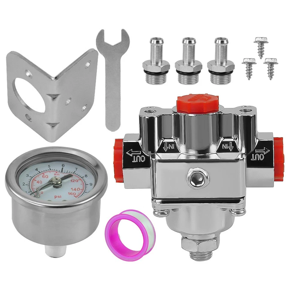 Low Fuel Pressure Regulator Gauge for Holley 12-804, Adjustable for Quick Fuel - Изображение 3 из 4