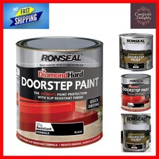 Durable Water-Based Doorstep Paint - Black, Satin Finish, 250ml Easy Apply