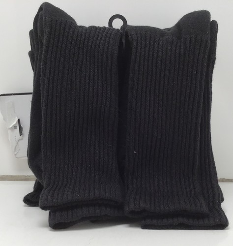 Goldtoe 6er-Pack + 2 Bonus gepolsterte Crew-Socken, Herrengröße: 6-12 1/2, schwarz