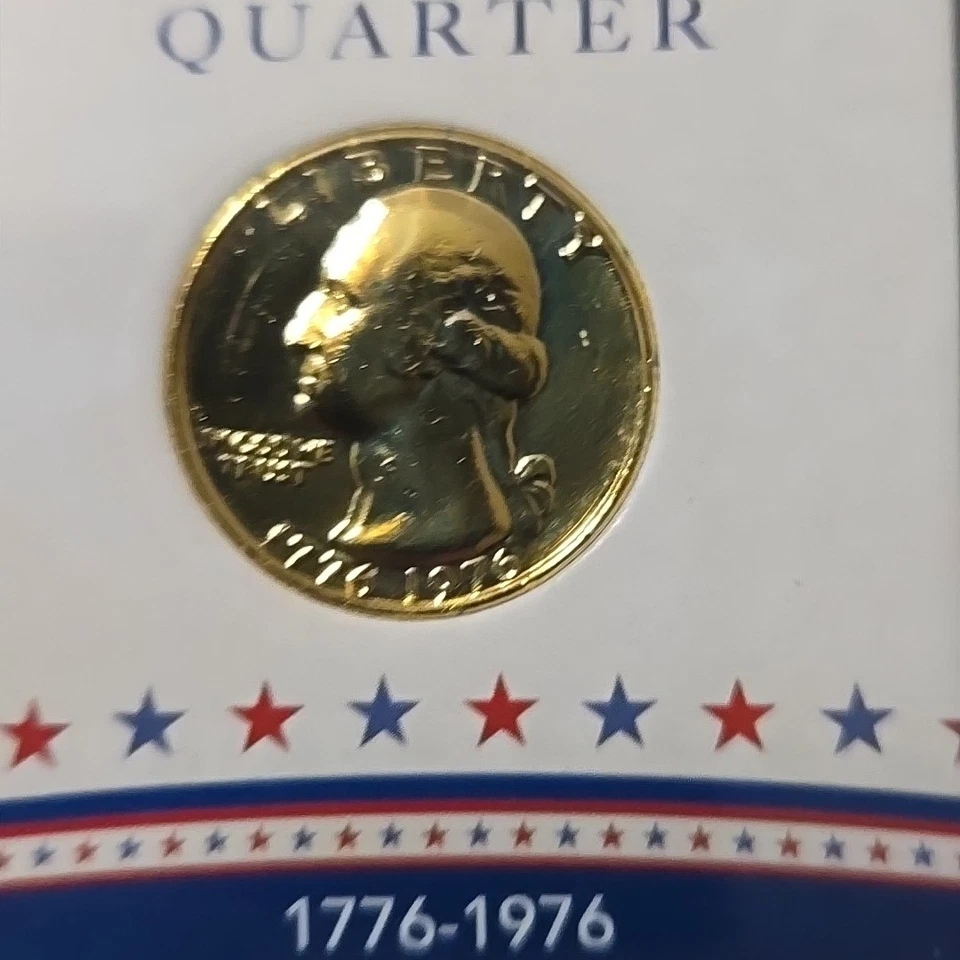  Gold Layered 1776-1976 Bicentennial Washington Quarter - Image 4 of 4