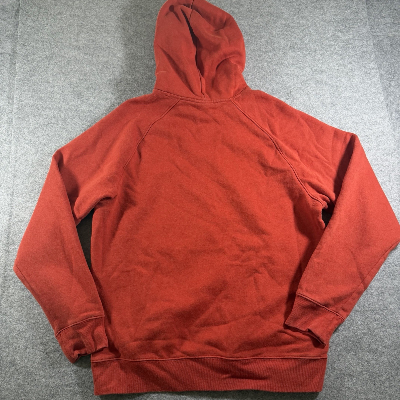 Nike Hoodie Sweatshirt Mens M Orange Heavyweight Fleece Pullover Swoosh thumbnail 2