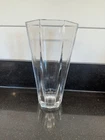 Vintage Signed Heavy Glass Tiffany & Co. Clear Crystal Octagonal Vase