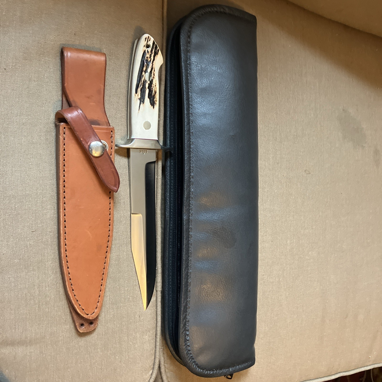 Jimmy Lile ( W/Dot ) Custom Fixed Blade Knife Hunter Nice 7”