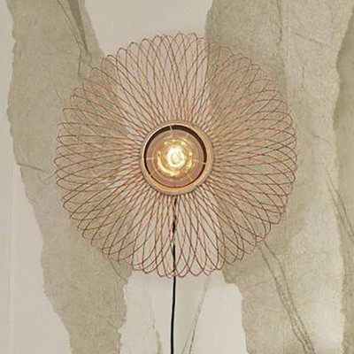 Wandleuchte Cango - Bambus - Beige - 1-flammig