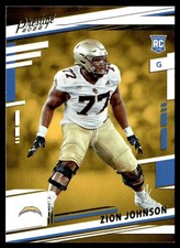 2022 Panini Prestige Zion Johnson Rookie Los Angeles Chargers #381