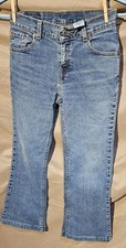 Levis 517 Denim Jeans Girls Size 12 24x23 Light Washed Flared Stretch Low Rise