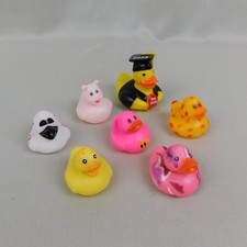 7pc Rubber Duck Lot Graduation Pink Pig Bloody Halloween Duck Pink Camo 463