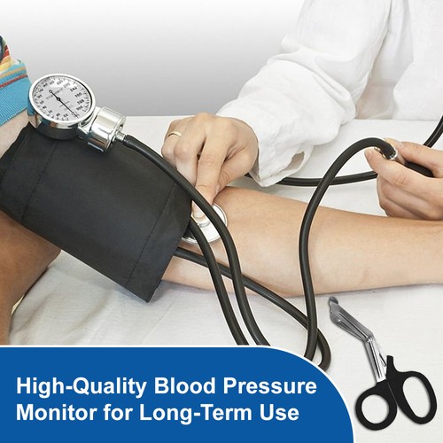 4 in 1 Aneroid Sphygmomanometer Stethoscope Kit Manual Blood Pressure BP Cuff - Picture 4 of 11