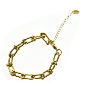 Authentic Woman Gold Plated Real U Shape Horseshoe Necklace Chain